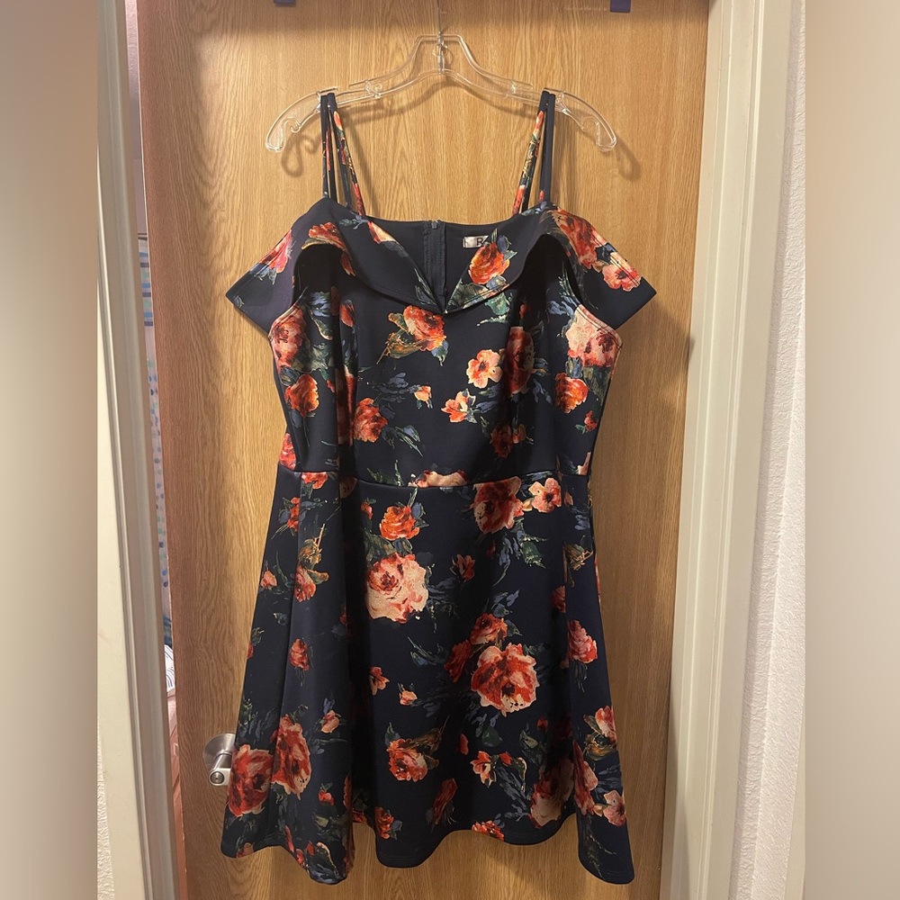 Off the shoulder w/ straps holiday dress